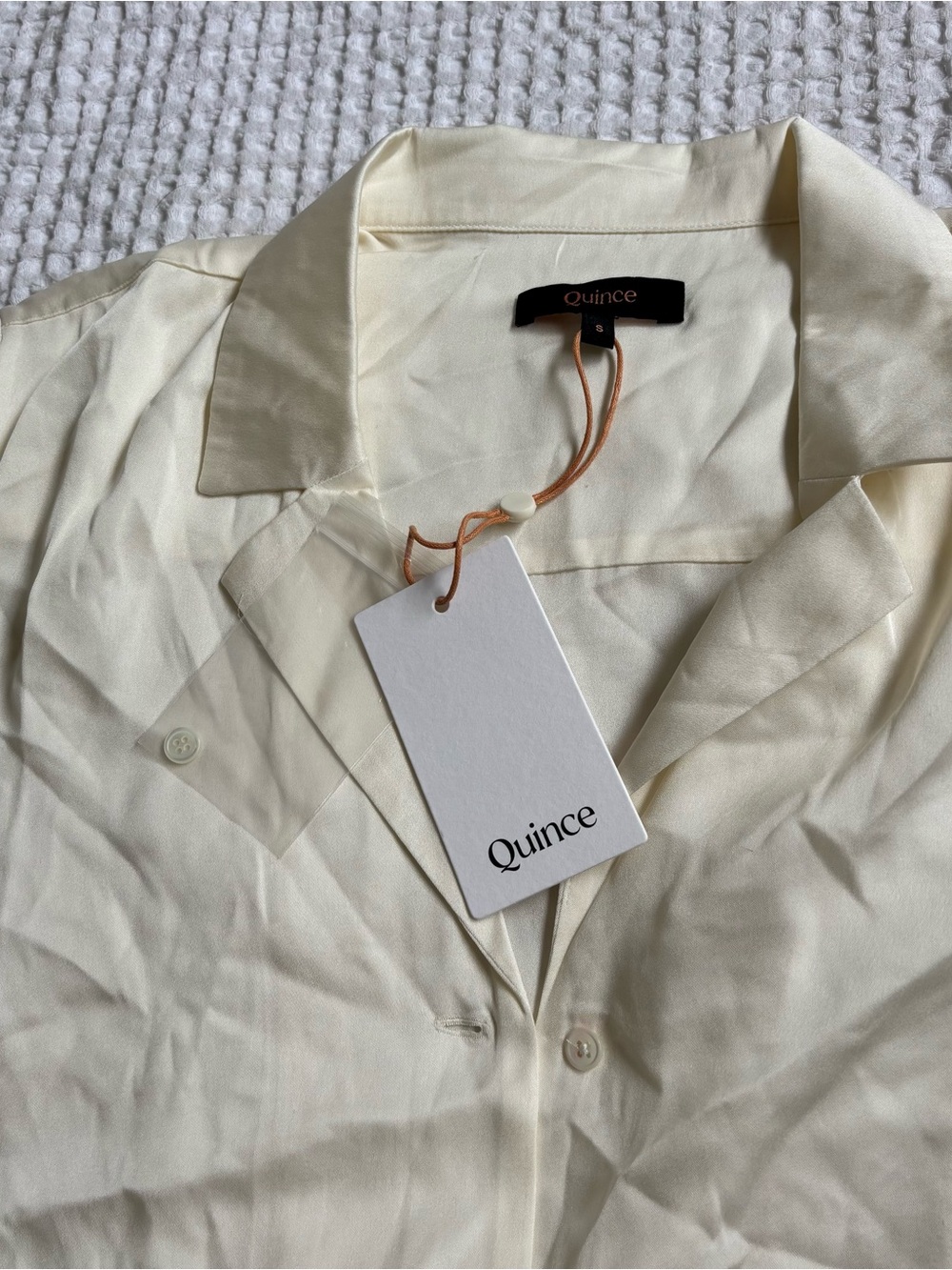 Quince women's Cream Collared Button-Down Shirt